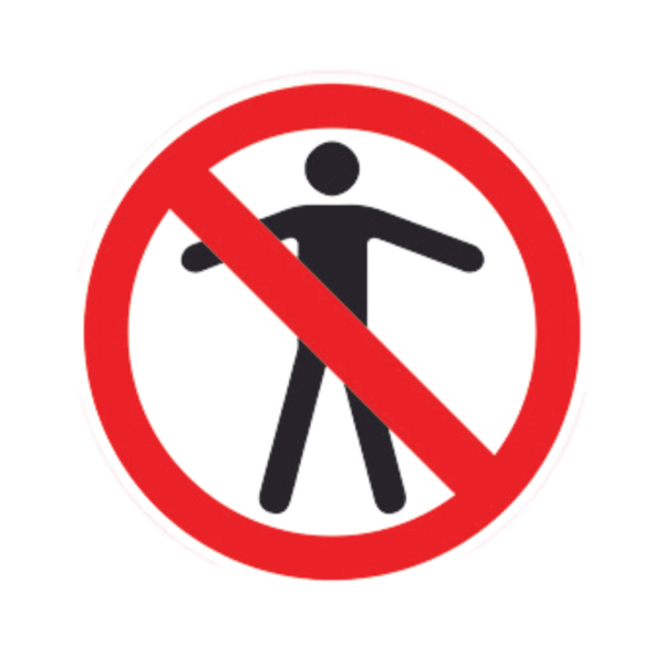 Balise Sticker Piétons interdits BALI-STI105